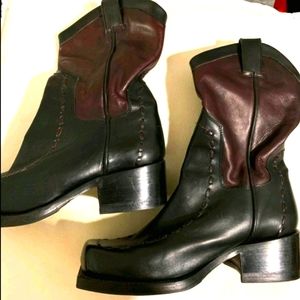 Dsquared Leather Arizona Ankle Boots Size 8.5